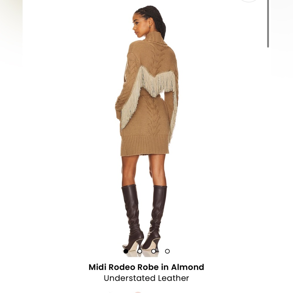 UNDERSTATED LEATHER Midi Rodeo Robe in Almond